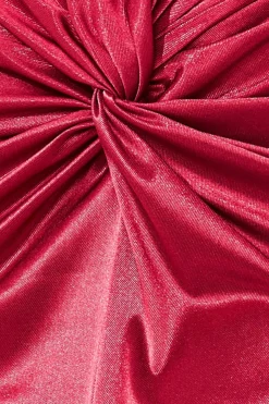 Women * Satin Knotted Midi Skirt