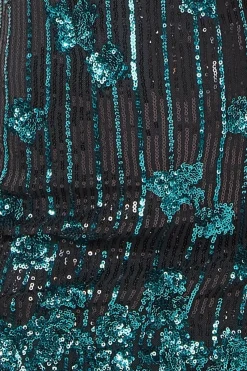Women * Sequin And Feather Open Back Mini