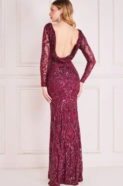 Women * Sequin Cowl Back Maxi
