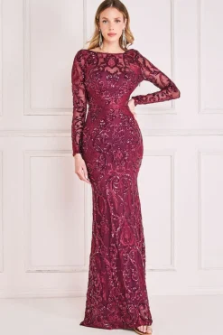 Women * Sequin Cowl Back Maxi
