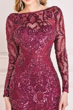 Women * Sequin Cowl Back Maxi