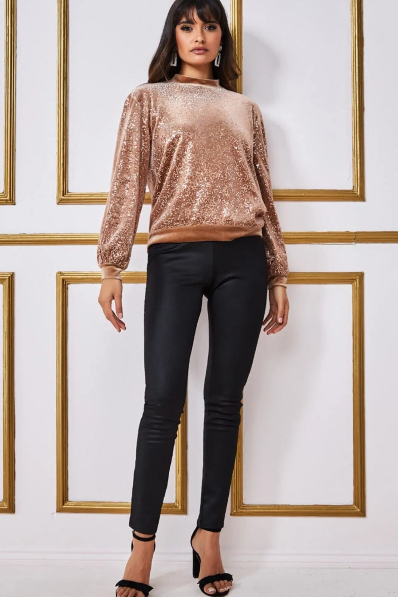 Women * Sequin Velvet Jumper