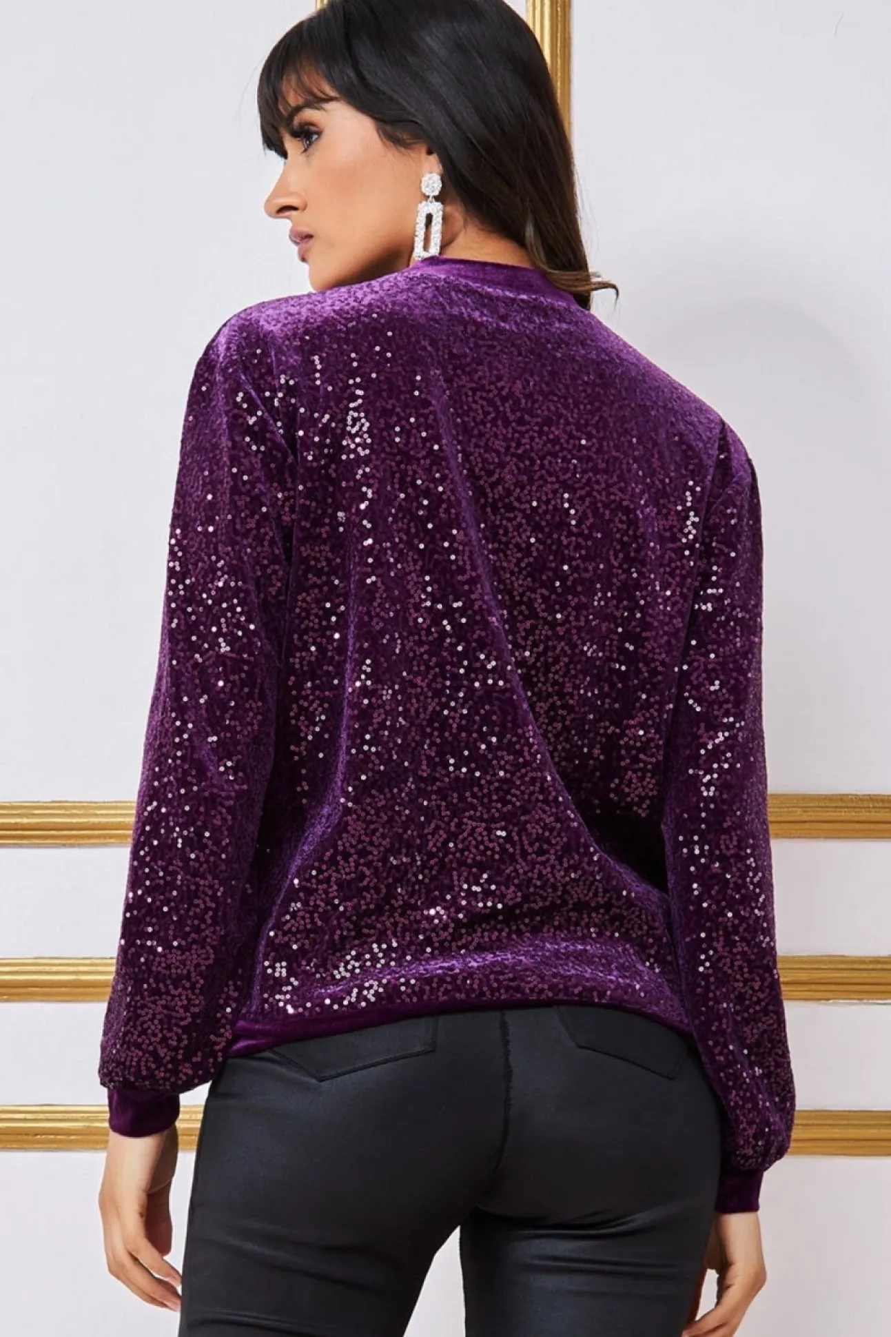 Women * Sequin Velvet Jumper