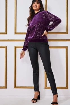 Women * Sequin Velvet Jumper