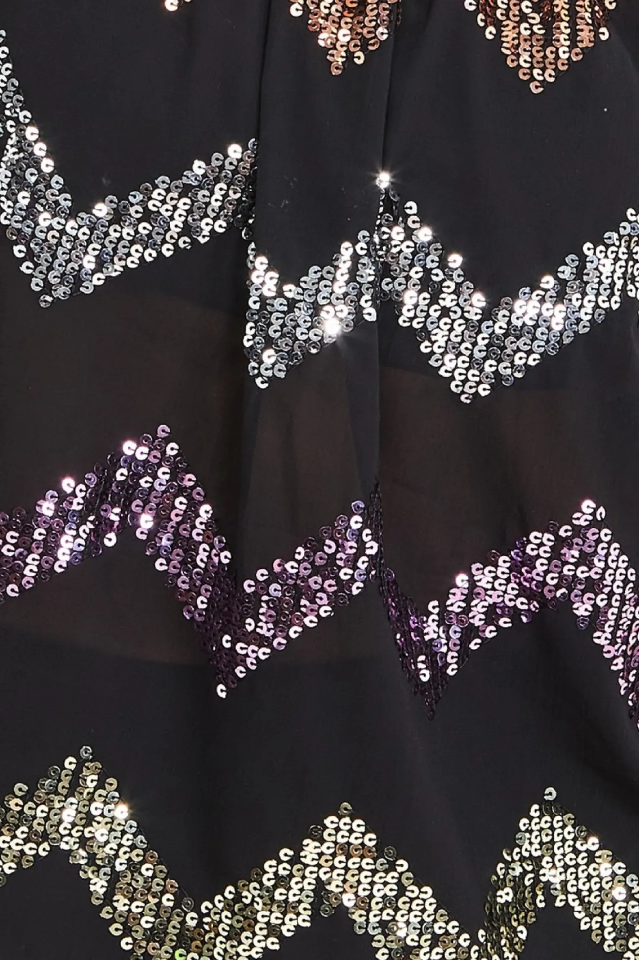 Women * Sequin Zig Zag Bardot Top