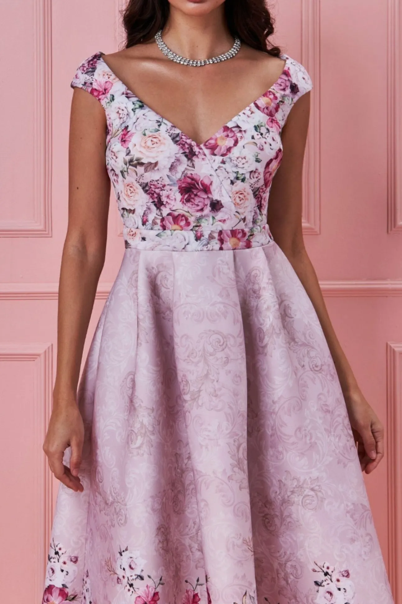 Women * Sweetheart Floral Midi Dress