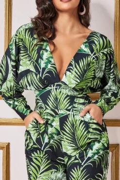 Women * Tropical Print Jumpsuit