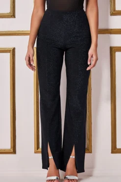 Women * Wide Leg Lurex Trouser