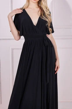 Women * Wrap Front Maxi With Flutter Sleeves