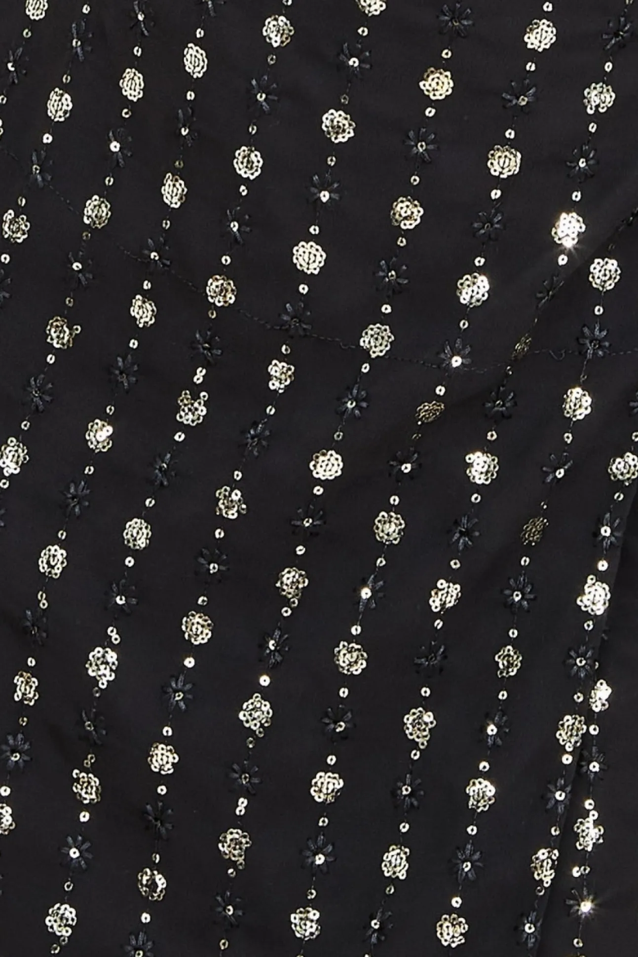 Women * Wrap Over Sequin Mini - Black Gold