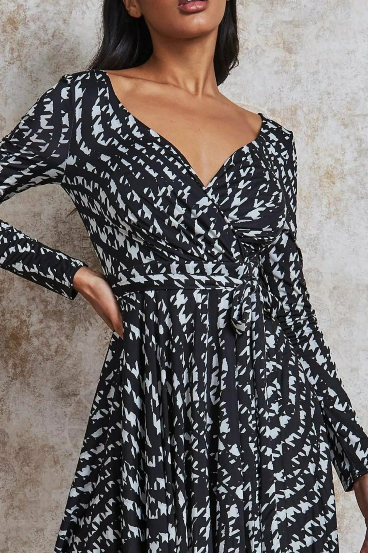 Women * Wrap Style Midi Dress