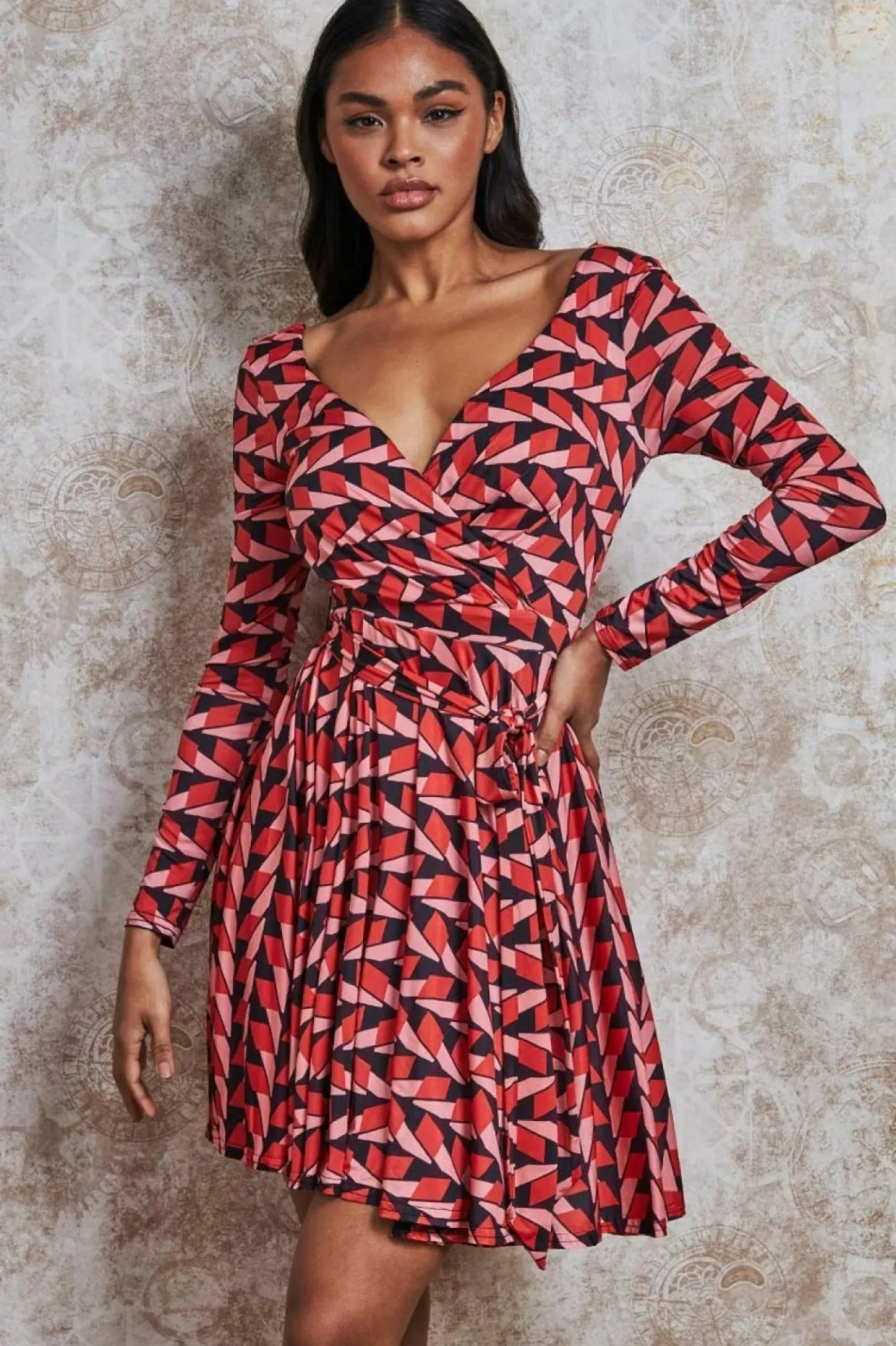 Women * Wrap Style Mini Dress