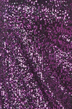Women * Wrap Style Sequin Midi Dress