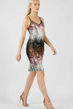 Women Aftershock London Ombre Sequin Midi Dress