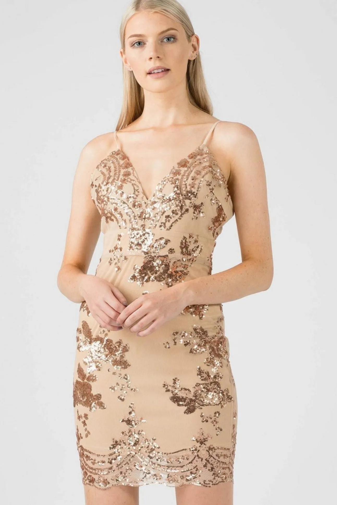 Women Aftershock London Sequin Mesh Cami Dress