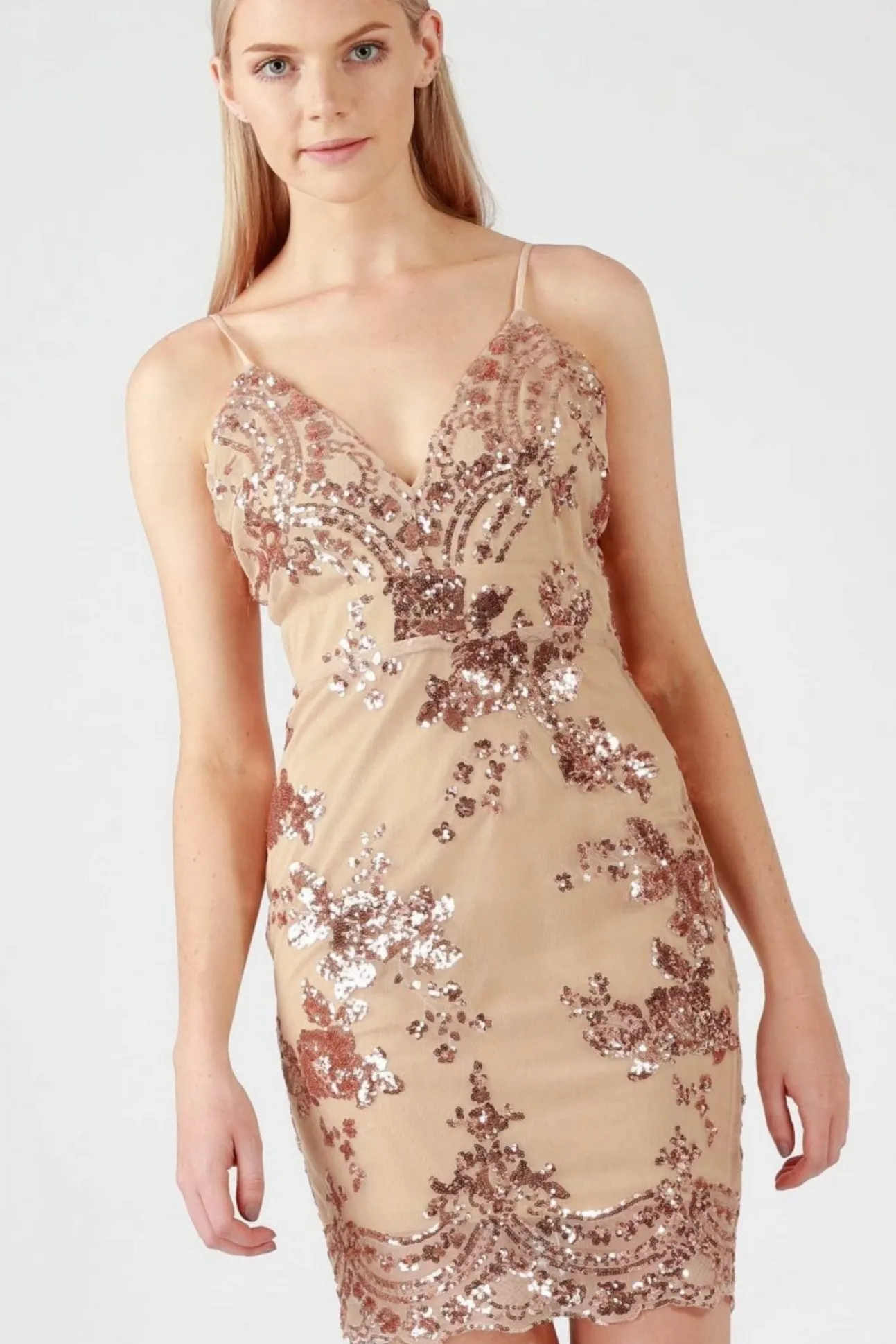 Women Aftershock London Sequin Mesh Cami Dress