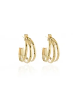 Women Cachet London Cachet Gabby Hoop Earrings Plated In