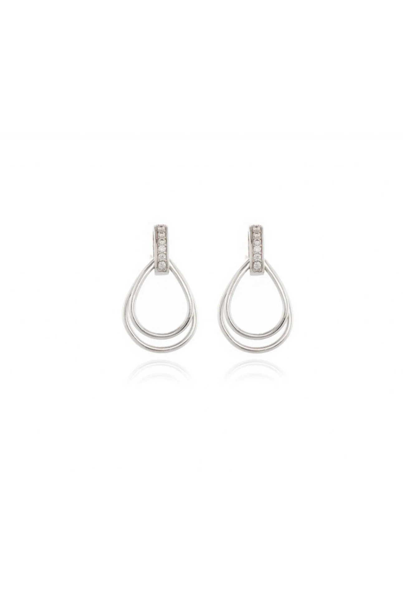 Women Cachet London Cachet Qiao Drop Earrings Platinum Plated