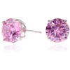 Women Cachet London Lana 8Mm Earrings Cz Platinum Plated
