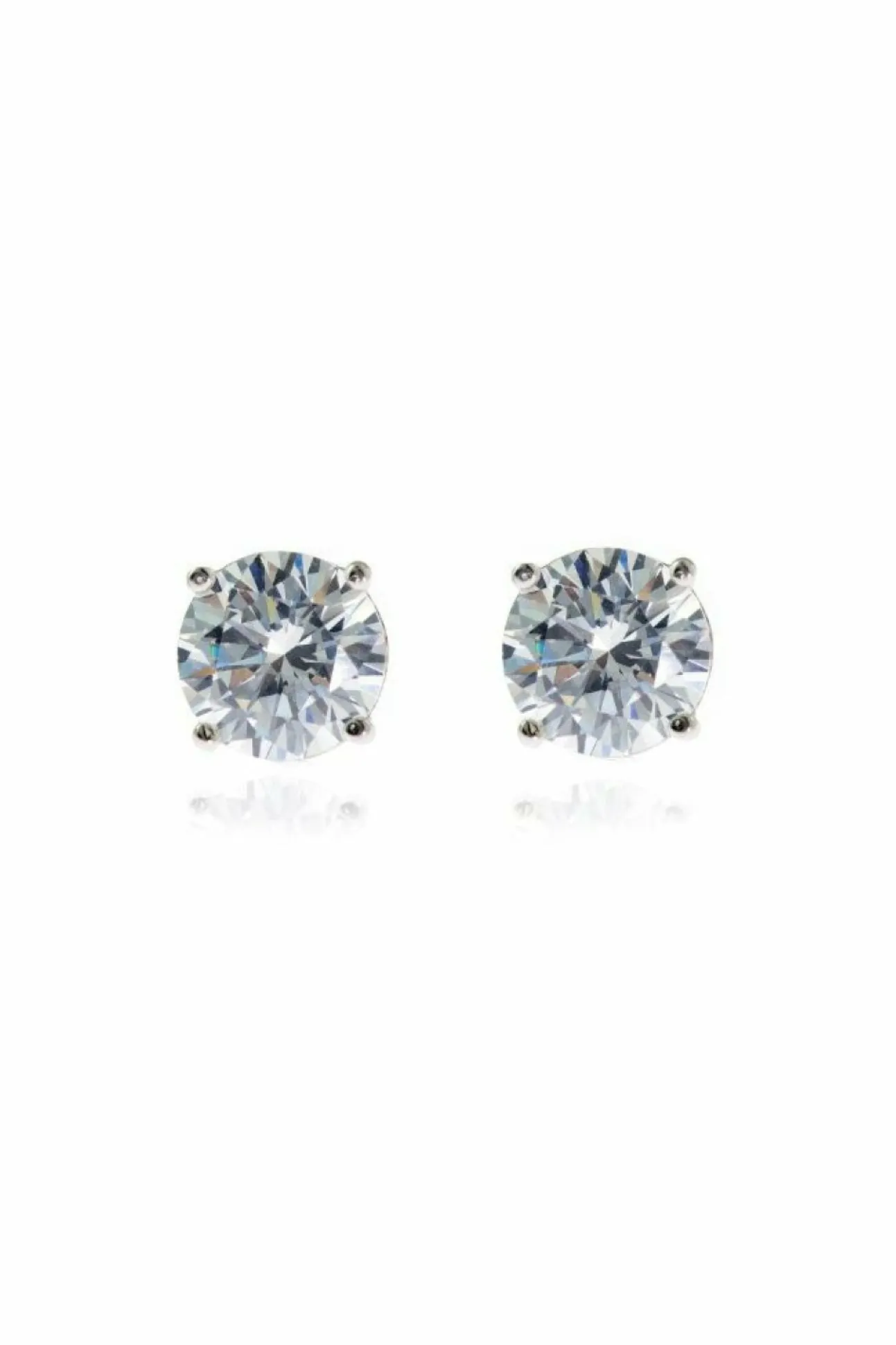 Women Cachet London Lana 8Mm Sterling Earrings Clear Cz