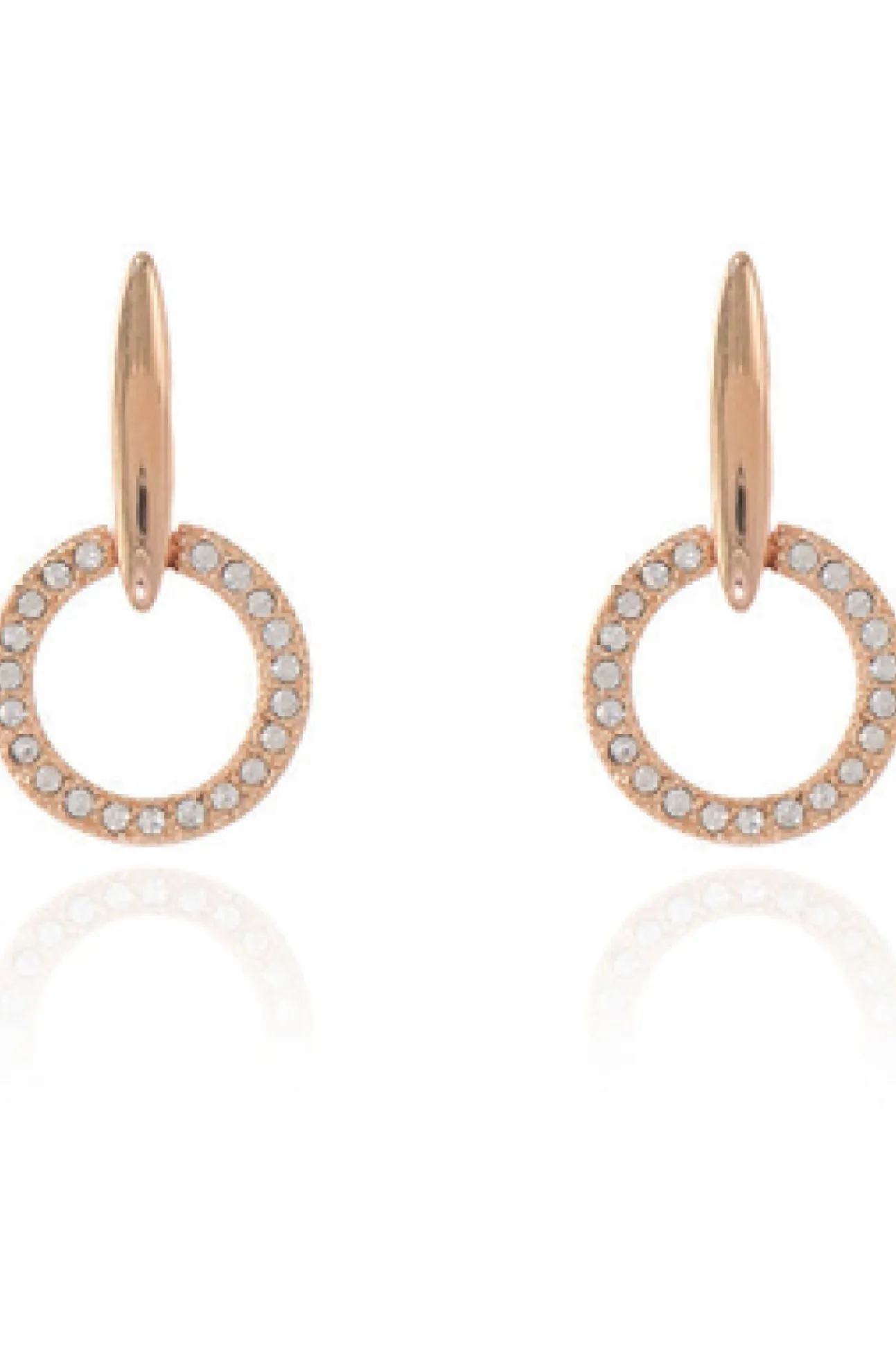 Women Cachet London Lara Drop Earrings 18Ct Rose Gold Plated
