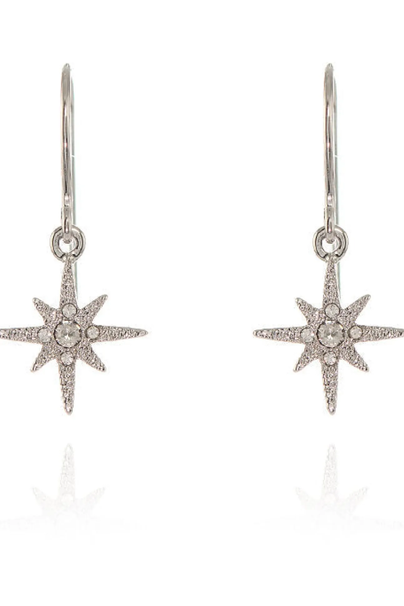 Women Cachet London North Star Earrings Platinum Plated