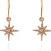 Women Cachet London North Star Earrings 18Ct Rose Gold Plated