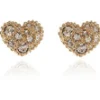 Women Cachet London Pom Pom Heart Earrings 18Ct Plated
