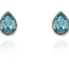 Women Cachet London Ran Earrings Aquamarine Crystal Platinum