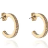 Women Cachet London Saga 18Mm Hoop Earrings 18Ct Pleated