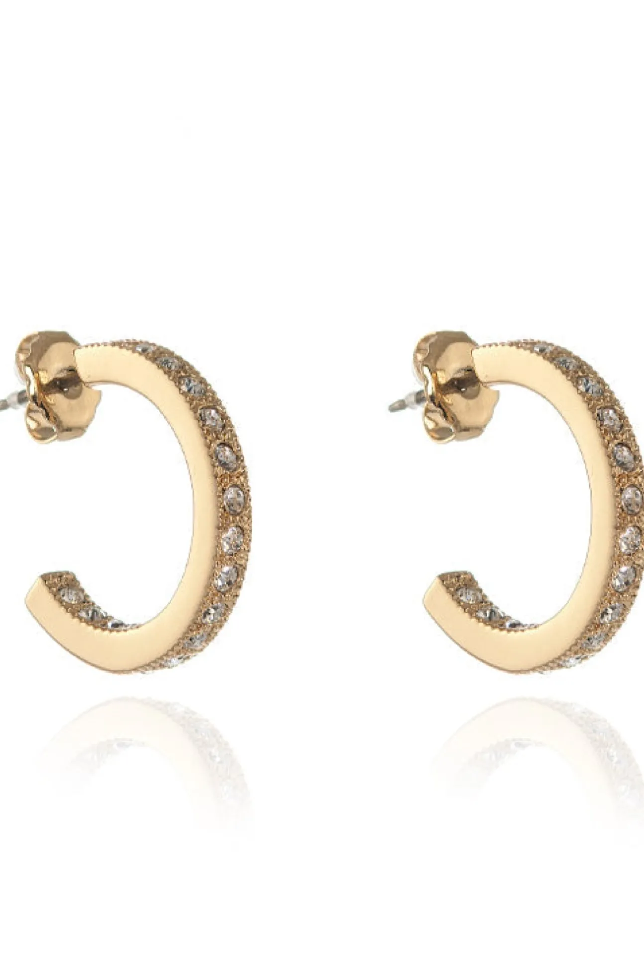 Women Cachet London Saga 18Mm Hoop Earrings 18Ct Pleated