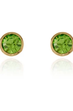 Women Cachet London Thisbe Earrings Peridot Crystal 18Ct Gold