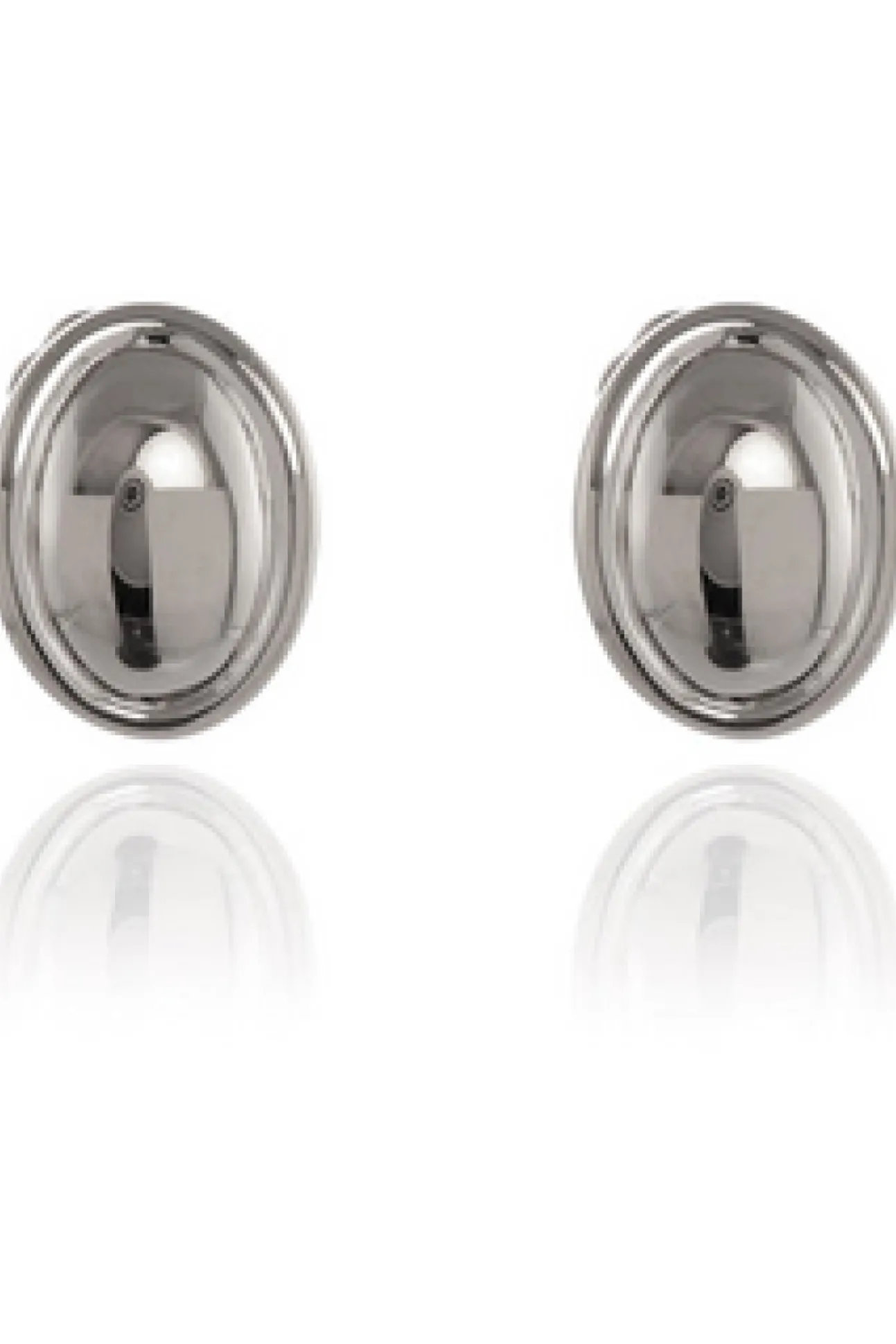 Women Cachet London Vega Polished Clip-On Earrings Platinum