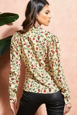 Women City Goddess Floral Print Shirt