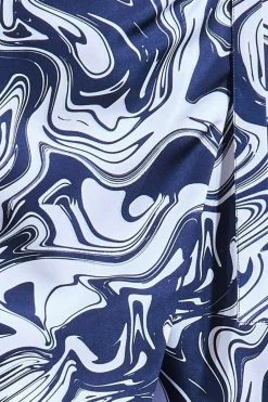 Women City Goddess Printed High Waist Wrap Midi Skirt