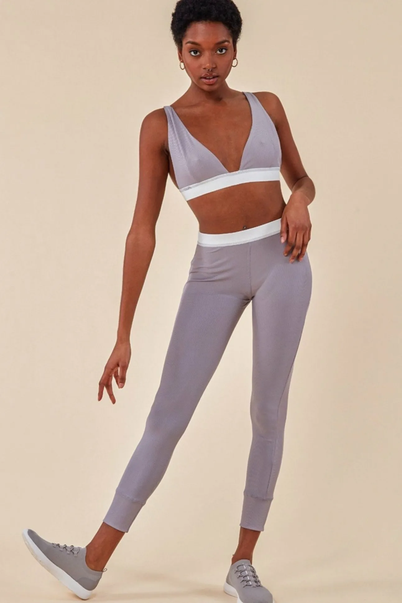 Women Cosmochic Bralette & Legging Workout Lounge Set - Light