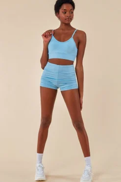 Women Cosmochic Cropped Bralette & Cycle Short Set
