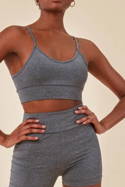 Women Cosmochic Cropped Bralette & Cycle Short Set