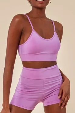 Women Cosmochic Cropped Bralette & Cycle Short Set