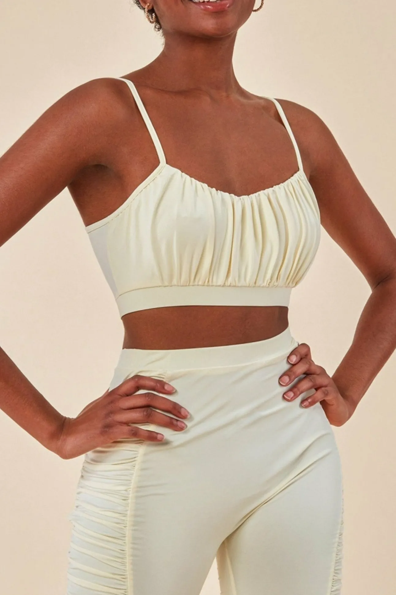 Women Cosmochic Side Detail Bralette & Cycle Short Set