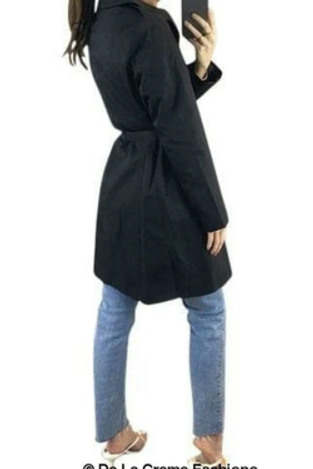 Women De La Creme Fashions Cotton Blend Belted Trench Coat
