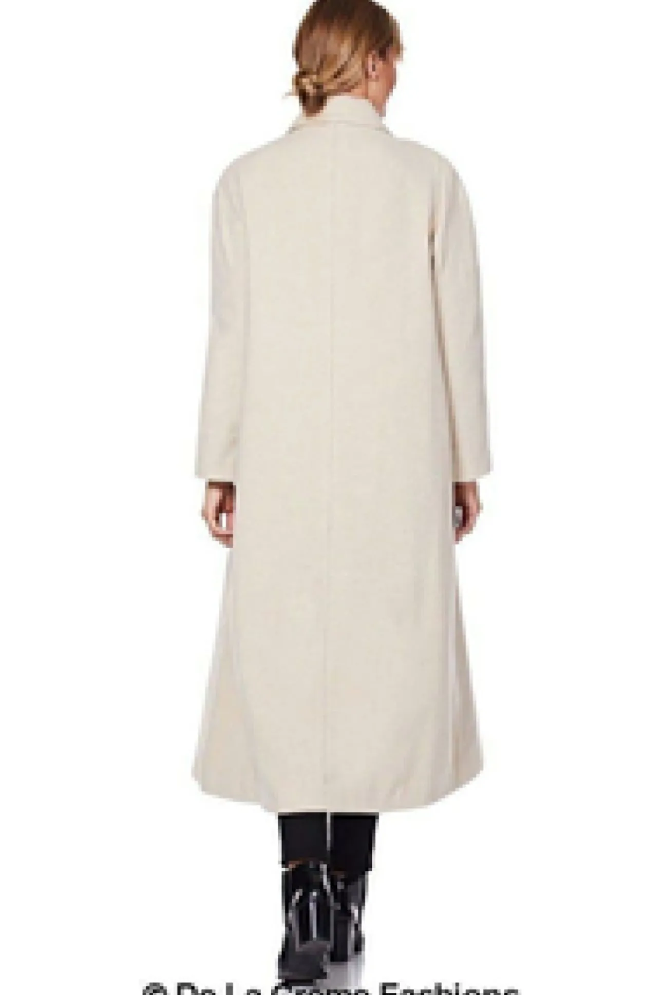 Women De La Creme Fashions Curve Wool Cashmere Blend Long Coat