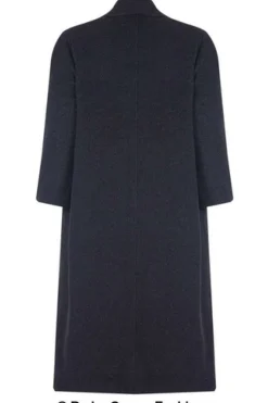 Women De La Creme Fashions Curve Wool Cashmere Blend Long Coat