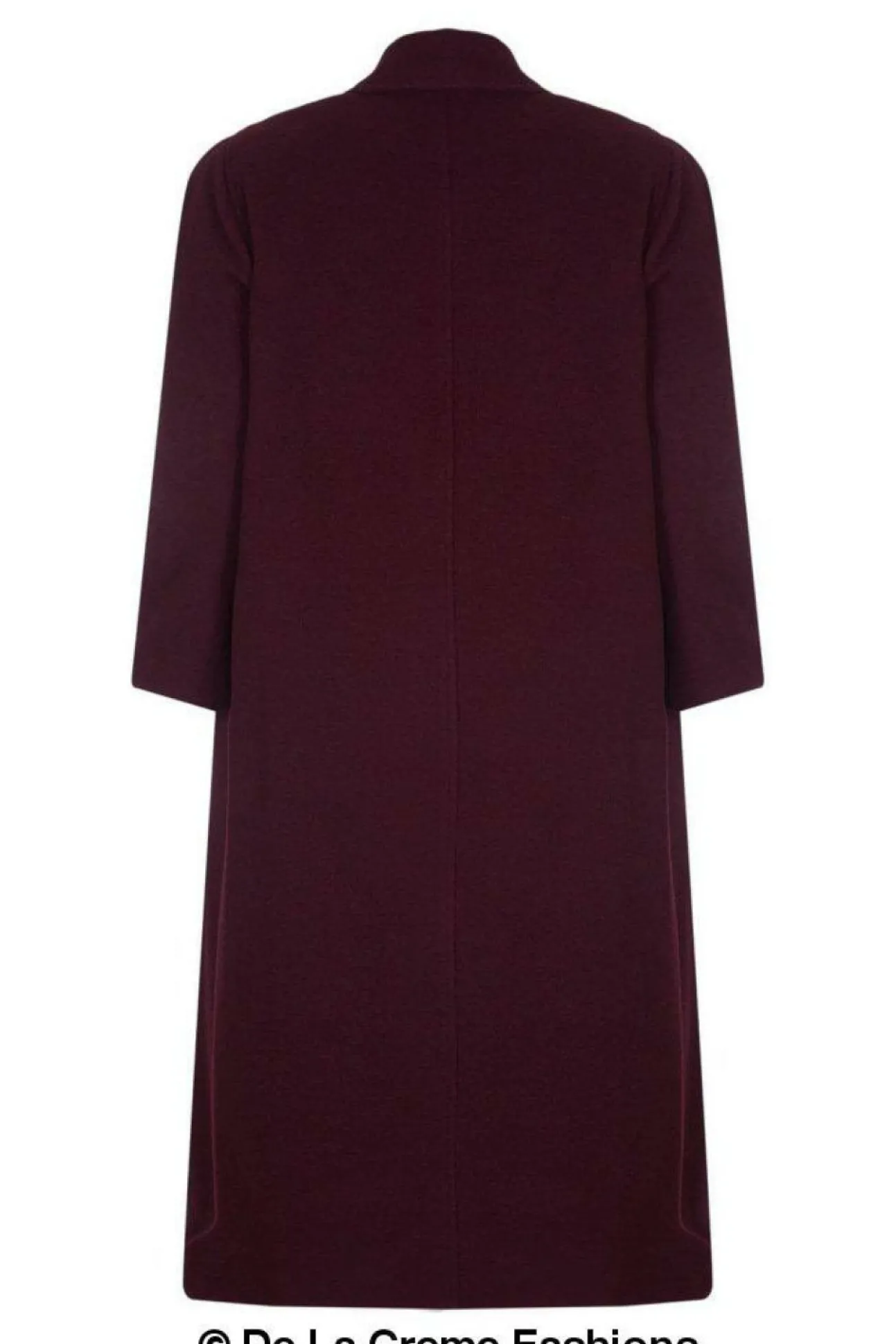 Women De La Creme Fashions Curve Wool Cashmere Blend Long Coat