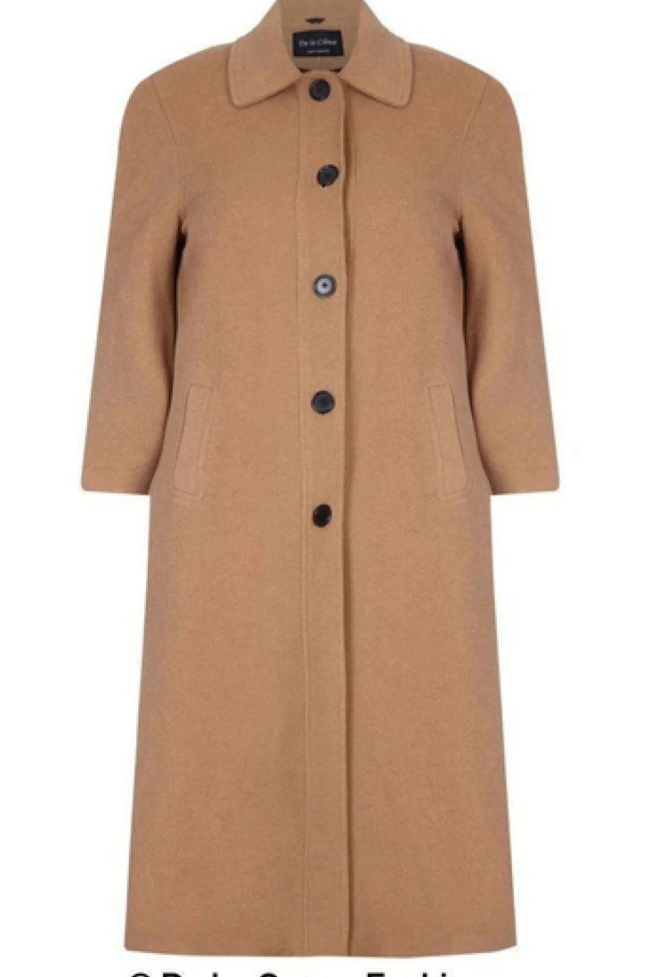 Women De La Creme Fashions Curve Wool Cashmere Blend Long Coat