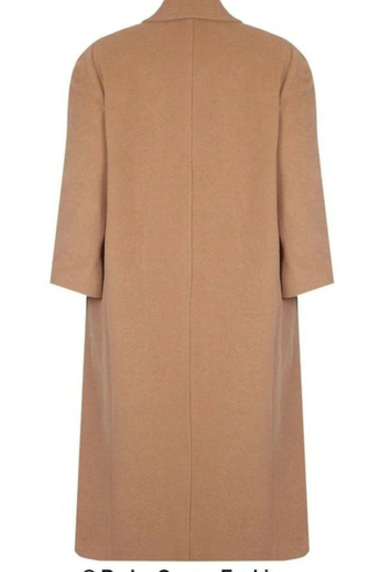 Women De La Creme Fashions Curve Wool Cashmere Blend Long Coat