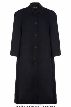 Women De La Creme Fashions Curve Wool Cashmere Blend Long Coat