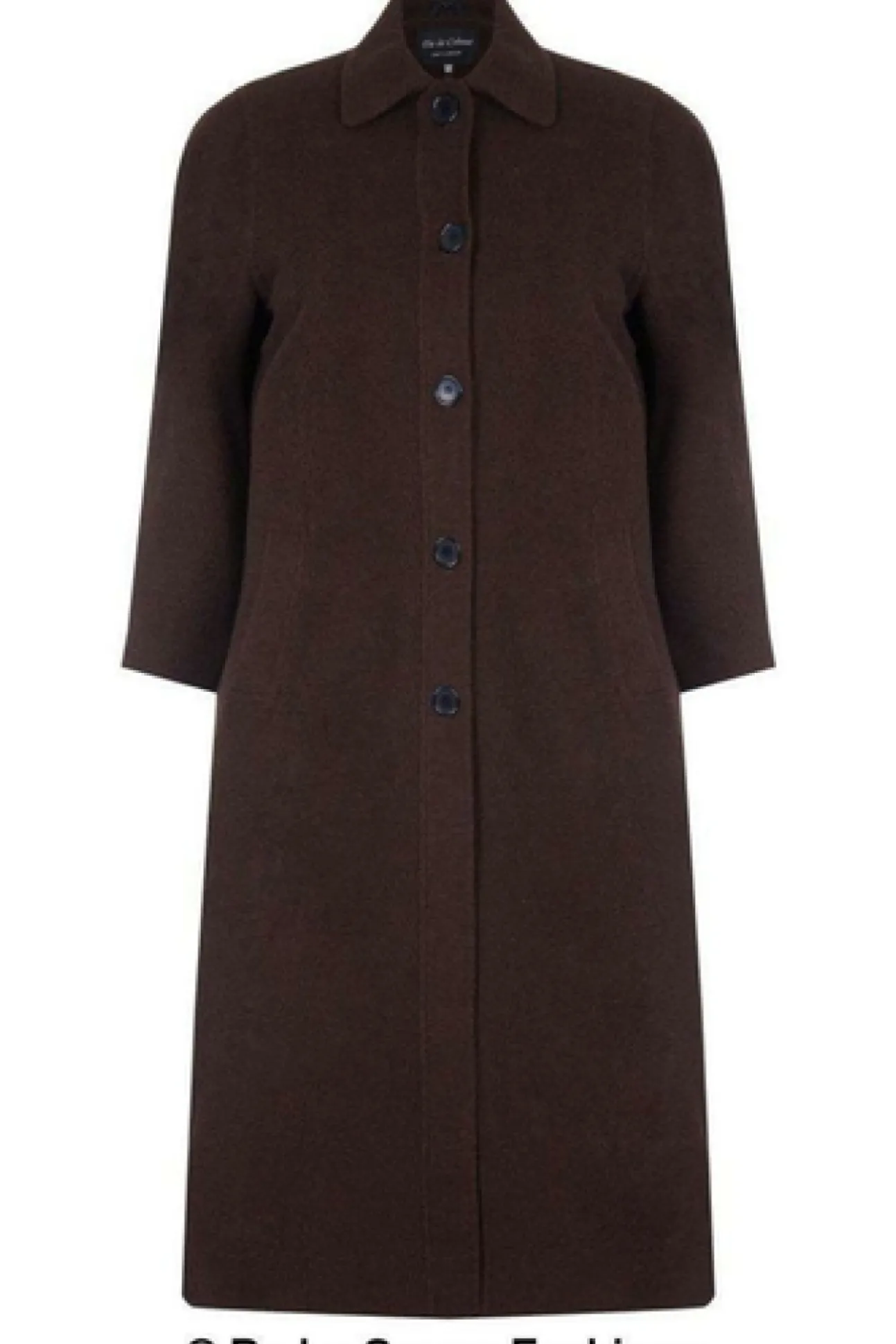 Women De La Creme Fashions Curve Wool Cashmere Blend Long Coat