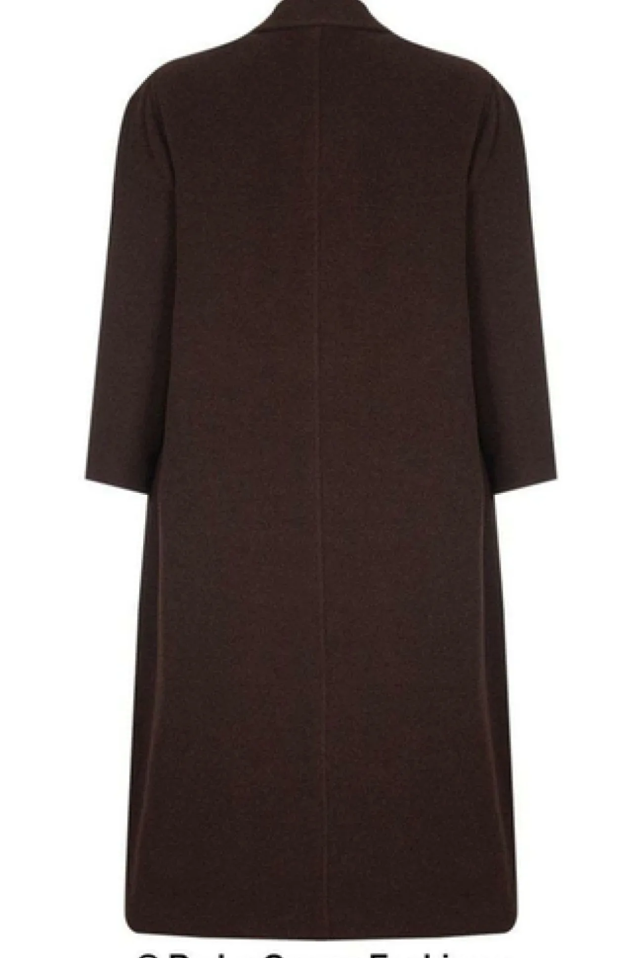 Women De La Creme Fashions Curve Wool Cashmere Blend Long Coat