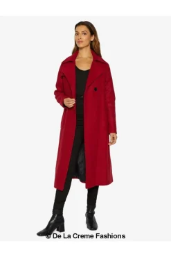 Women De La Creme Fashions Diana Wrap Around Duster Coat
